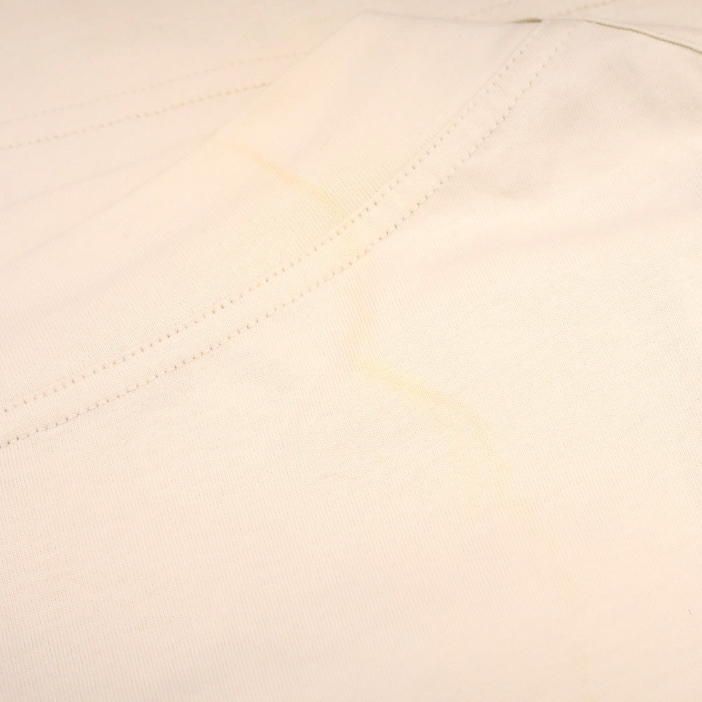 Moncler Cream Boat Neck Bell Logo T-Shirt