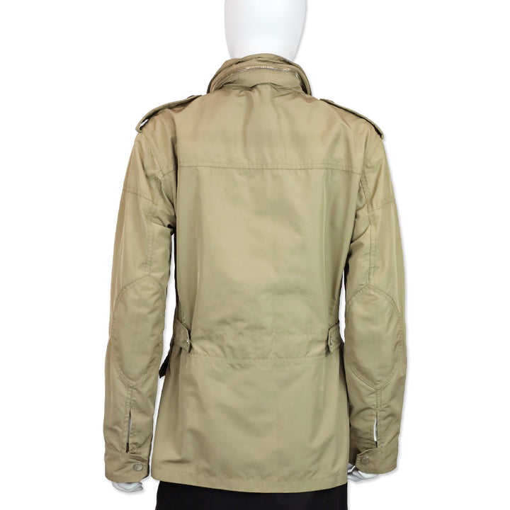 Moncler Khaki High Neck Zipper Utility Jacket