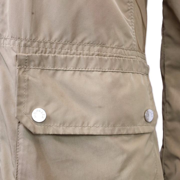Moncler Khaki High Neck Zipper Utility Jacket