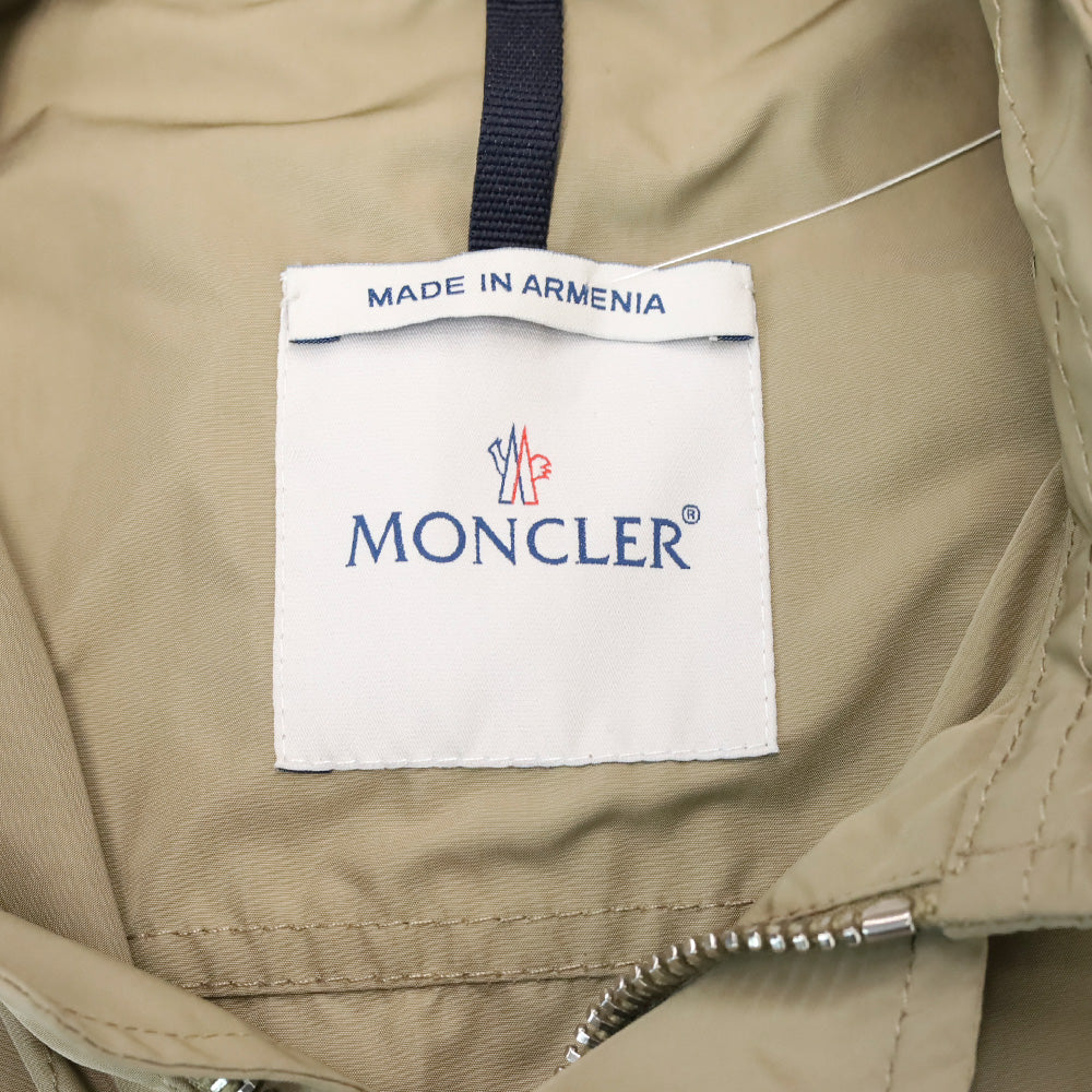 Moncler Khaki High Neck Zipper Utility Jacket