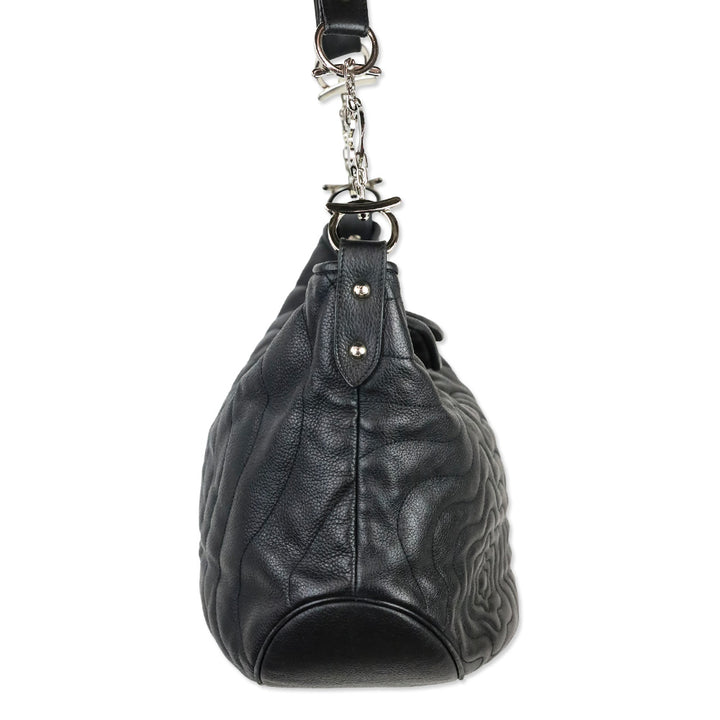 Montblanc Black Leather Starisma Alcina Hobo Bag