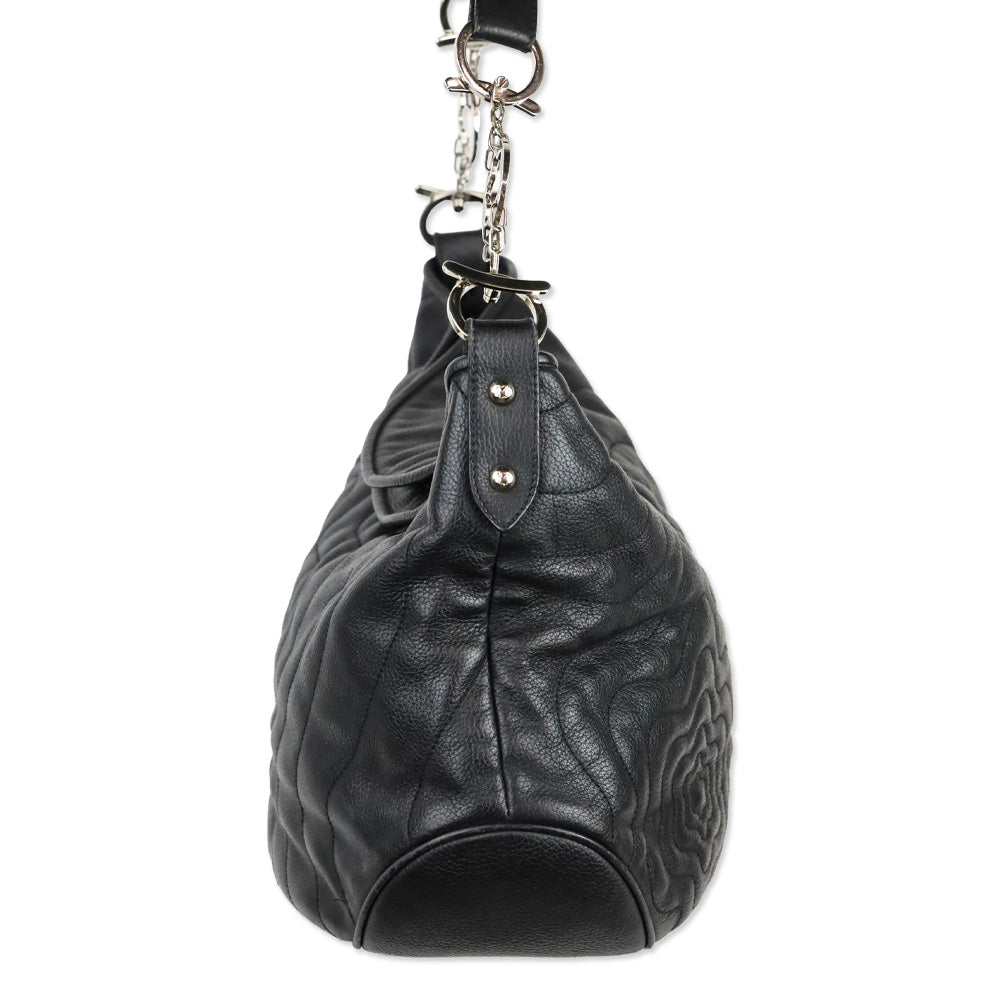 Montblanc Black Leather Starisma Alcina Hobo Bag