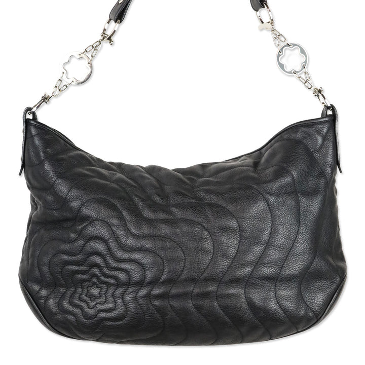 Montblanc Black Leather Starisma Alcina Hobo Bag