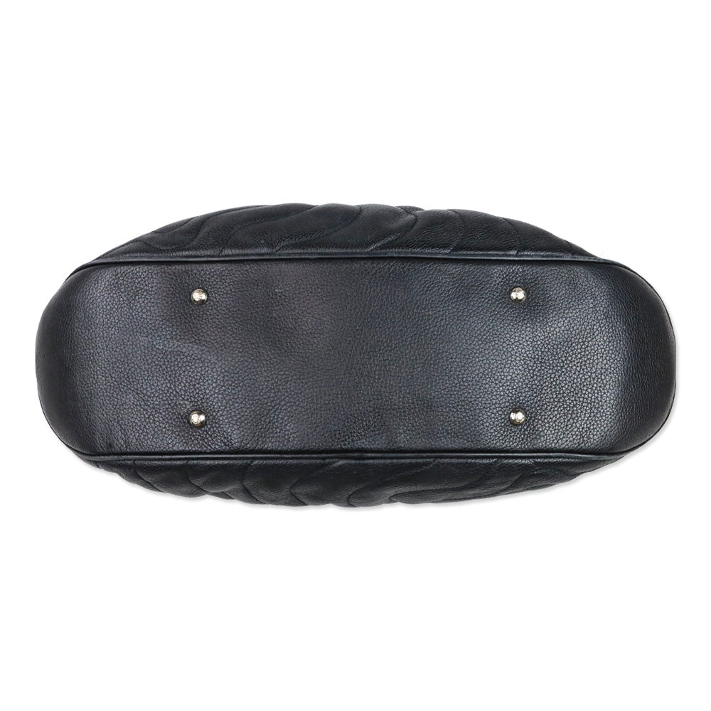 Montblanc Black Leather Starisma Alcina Hobo Bag