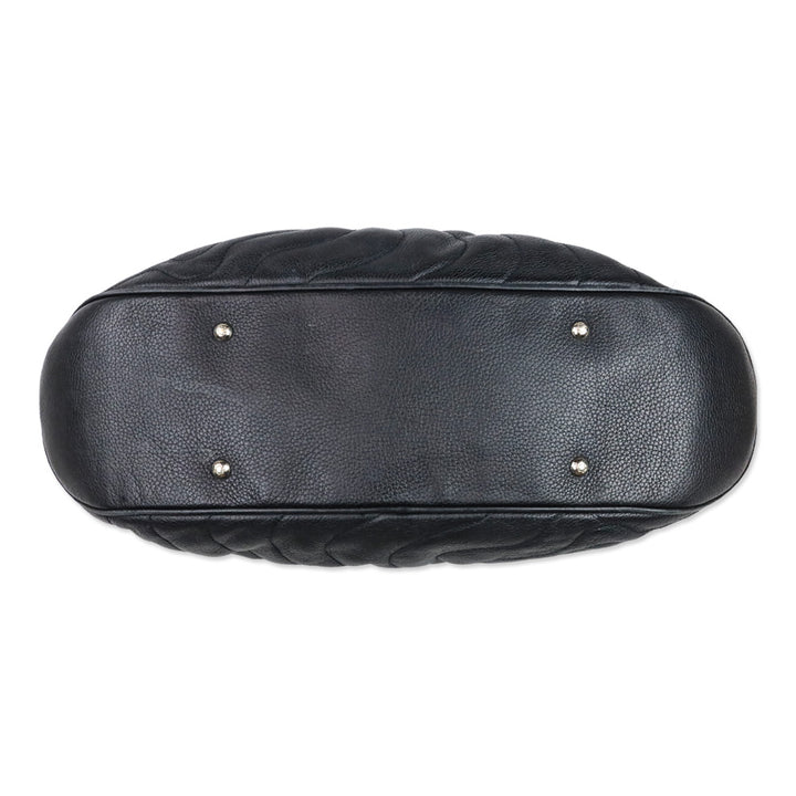 Montblanc Black Leather Starisma Alcina Hobo Bag