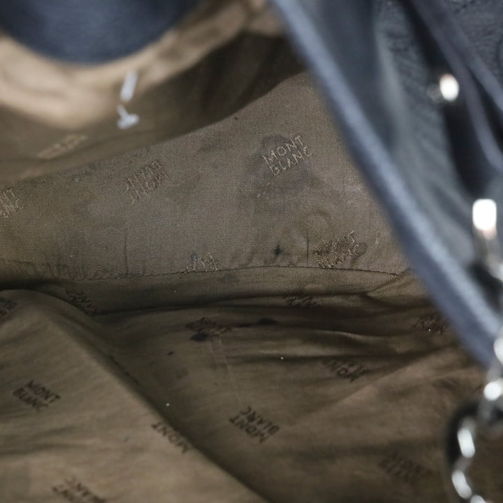 Montblanc Black Leather Starisma Alcina Hobo Bag