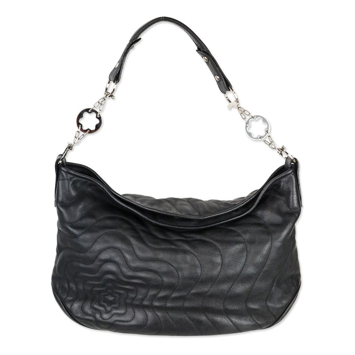 Montblanc Black Leather Starisma Alcina Hobo Bag