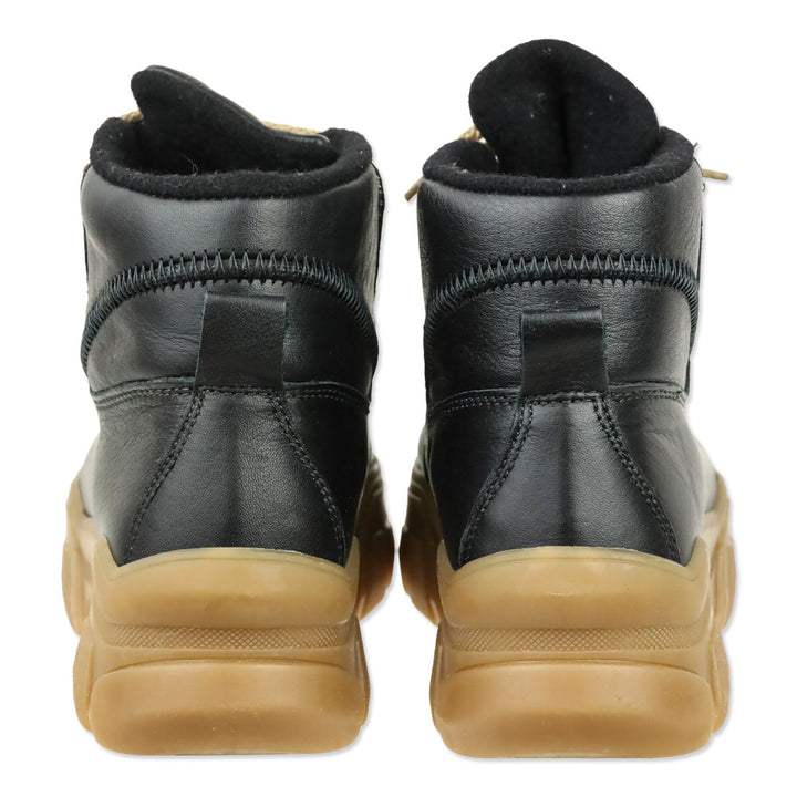 Montelliana 1965 Black Leather/Tan Sole Bucaneve Boot