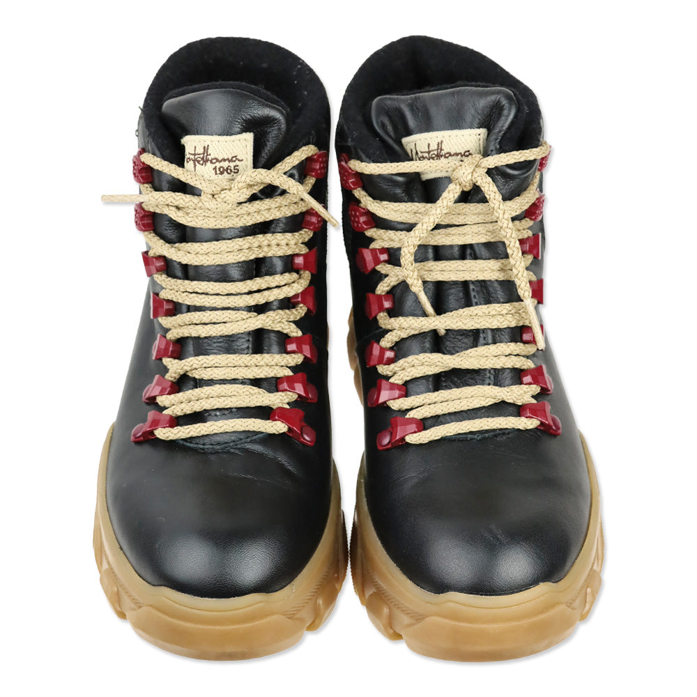 Montelliana 1965 Black Leather/Tan Sole Bucaneve Boot