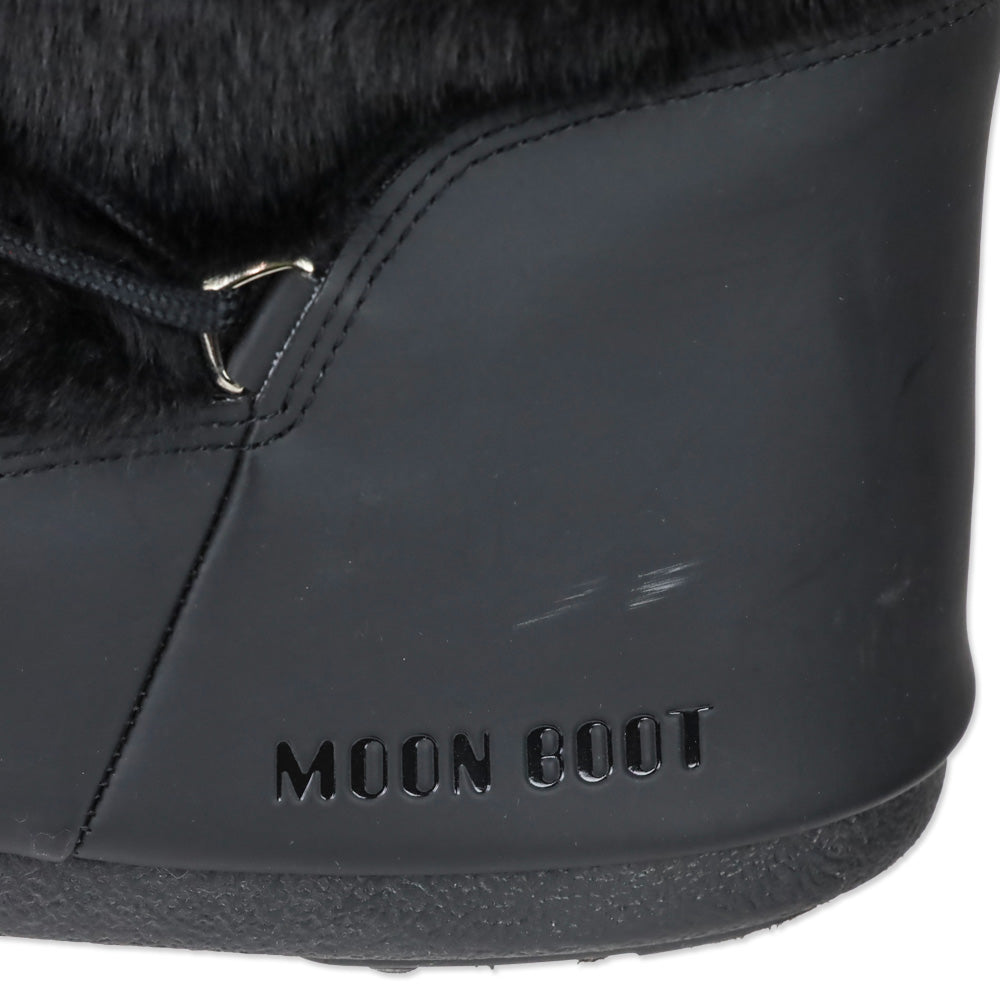 Moon Boot Icon Black Faux-Fur Boots