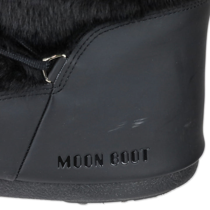 Moon Boot Icon Black Faux-Fur Boots