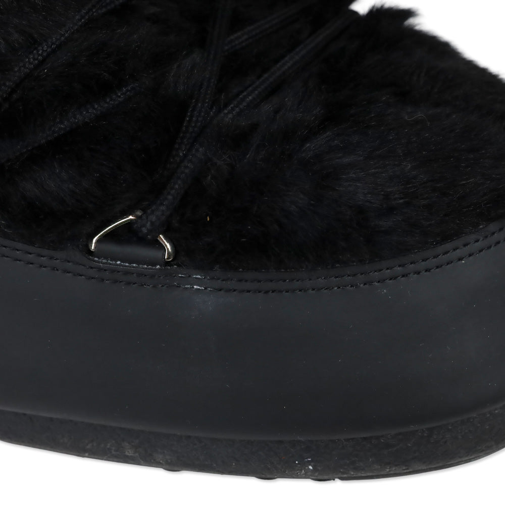 Moon Boot Icon Black Faux-Fur Boots