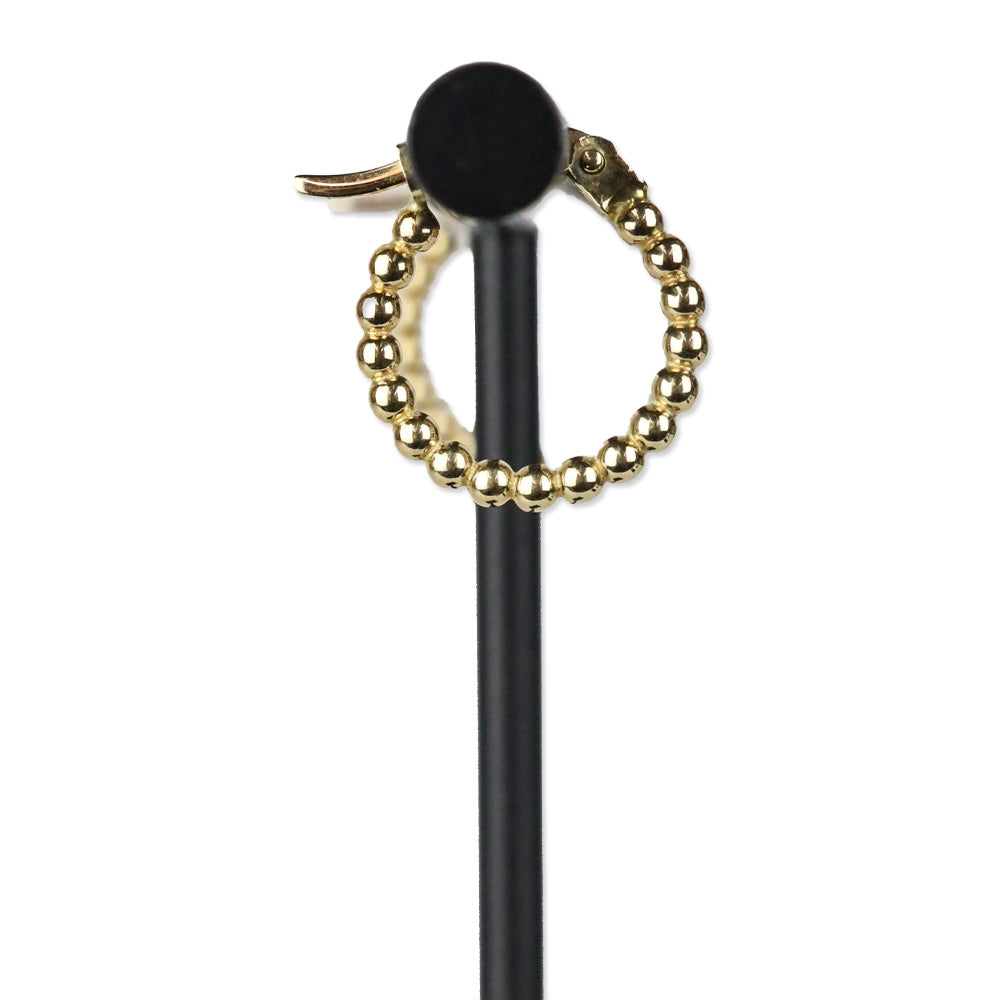 Moon & Meadow 14K Yellow Gold Beaded Hoop Earrings
