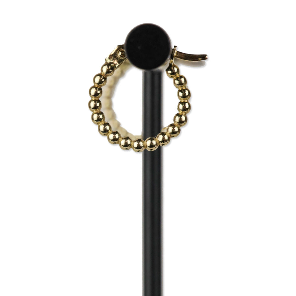 Moon & Meadow 14K Yellow Gold Beaded Hoop Earrings