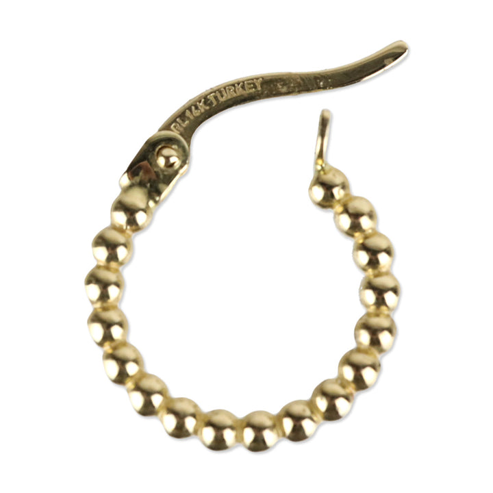 Moon & Meadow 14K Yellow Gold Beaded Hoop Earrings
