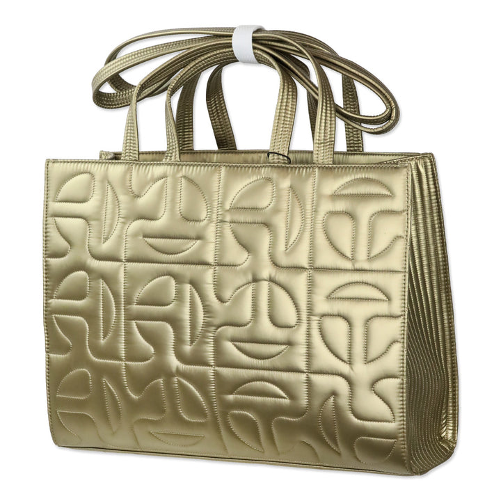 Moose Knuckles x Telfar 2022 Gold MK Quilted Medium Shopper Tote