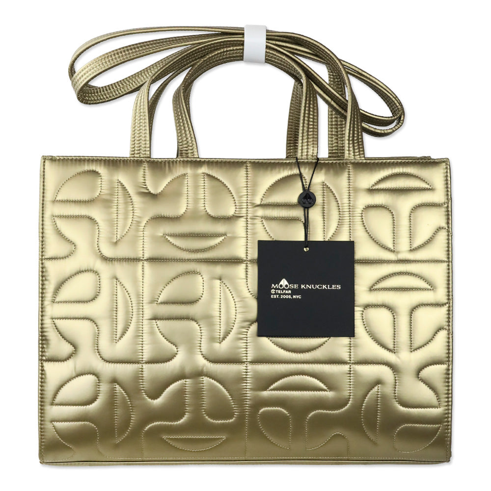 Moose Knuckles x Telfar 2022 Gold MK Quilted Medium Shopper Tote