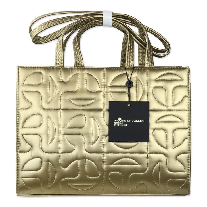 Moose Knuckles x Telfar 2022 Gold MK Quilted Medium Shopper Tote