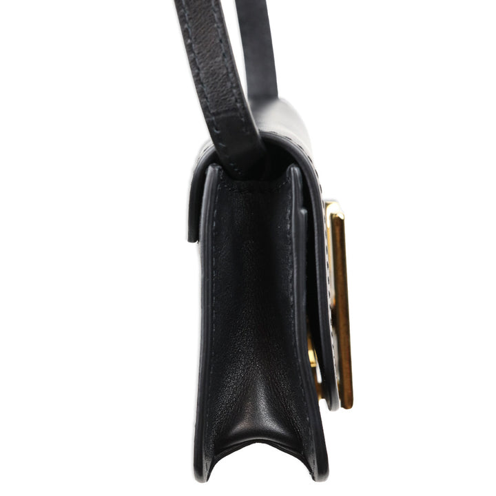 Moschino Black Leather Mini M Bag