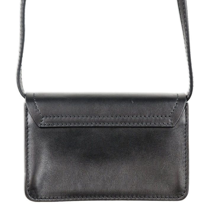 Moschino Black Leather Mini M Bag