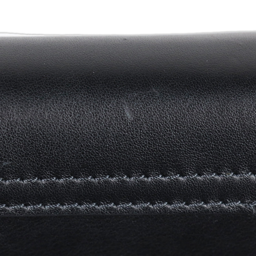 Moschino Black Leather Mini M Bag