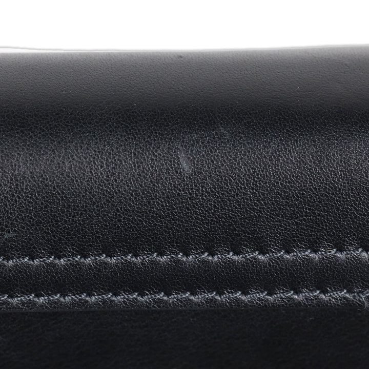 Moschino Black Leather Mini M Bag