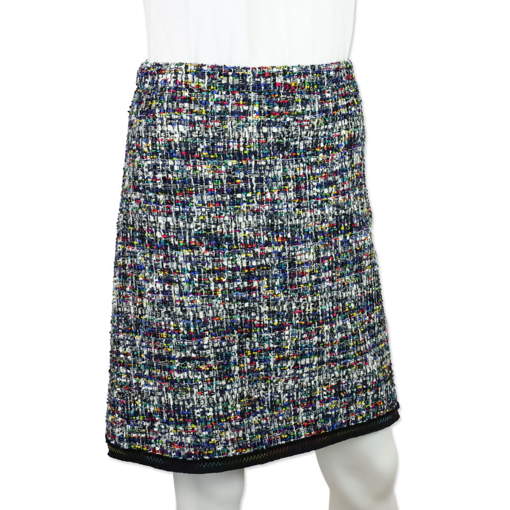 Moschino Boutique Multicolor Tweed Midi Skirt