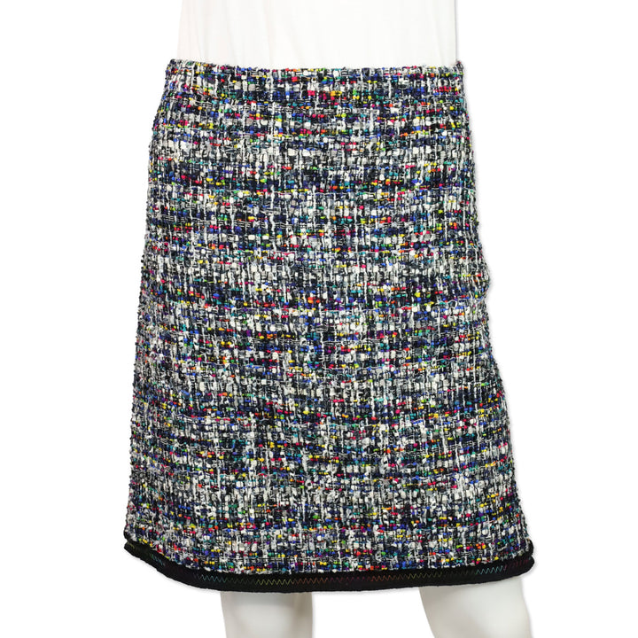Moschino Boutique Multicolor Tweed Midi Skirt