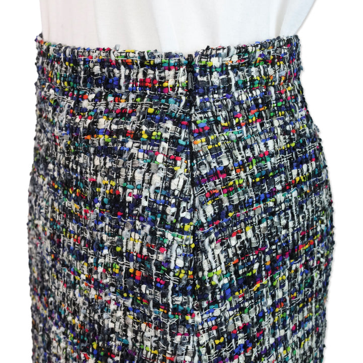 Moschino Boutique Multicolor Tweed Midi Skirt