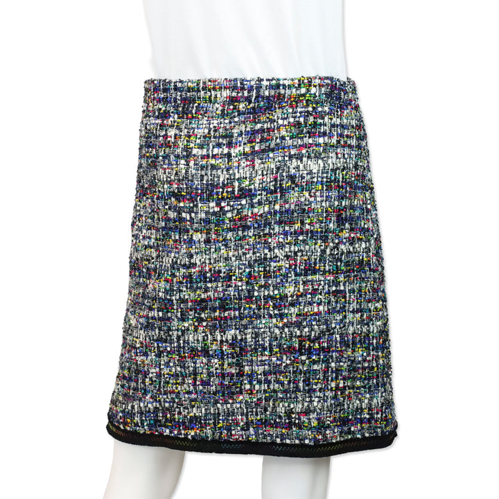 Moschino Boutique Multicolor Tweed Midi Skirt