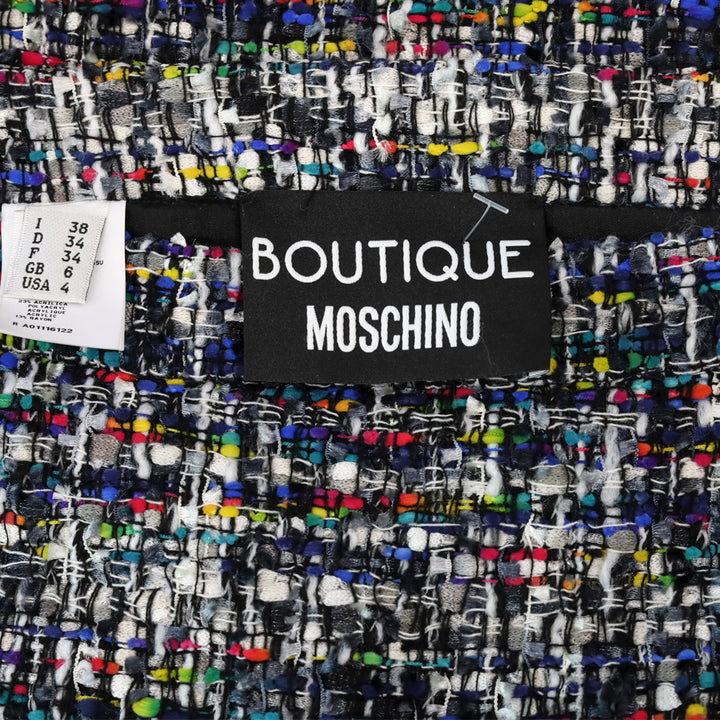 Moschino Boutique Multicolor Tweed Midi Skirt