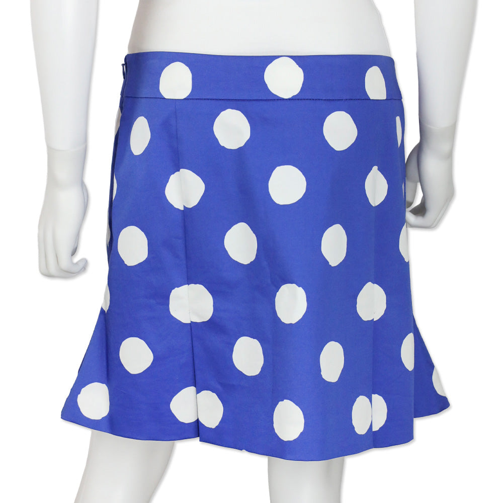 Moschino Couture Blue/White Polka Dot Pleated Mini Skirt