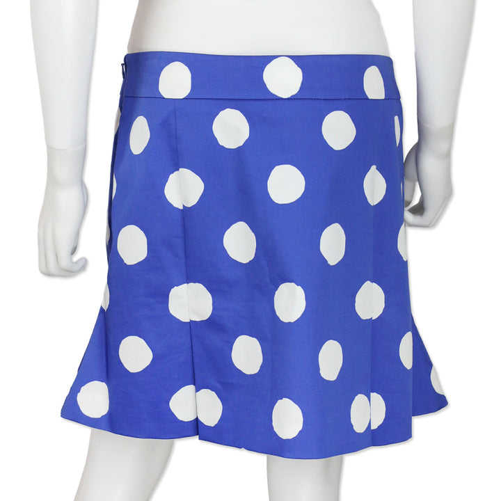 Moschino Couture Blue/White Polka Dot Pleated Mini Skirt