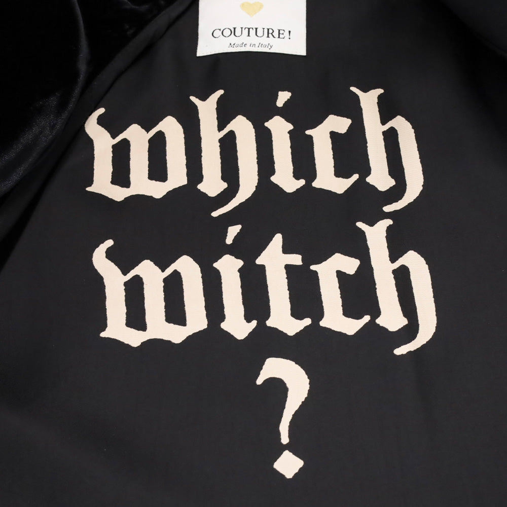 Moschino Couture! Which Witch? Black Velvet Cardigan