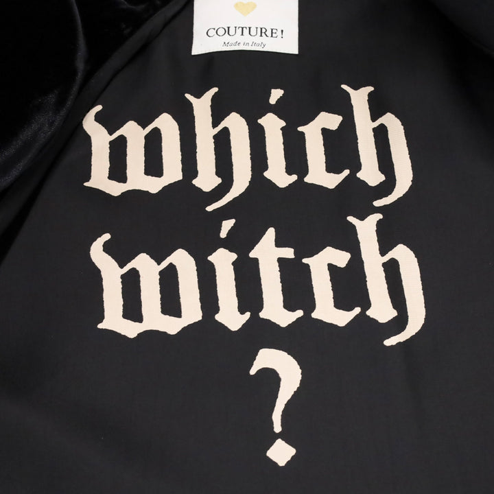 Moschino Couture! Which Witch? Black Velvet Cardigan