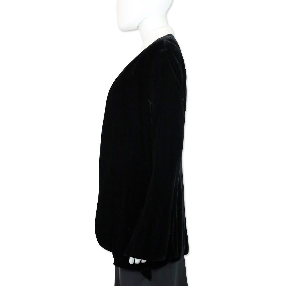 Moschino Couture! Which Witch? Black Velvet Cardigan