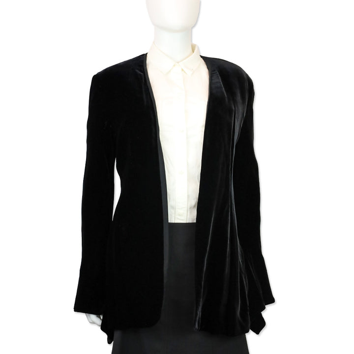Moschino Couture! Which Witch? Black Velvet Cardigan