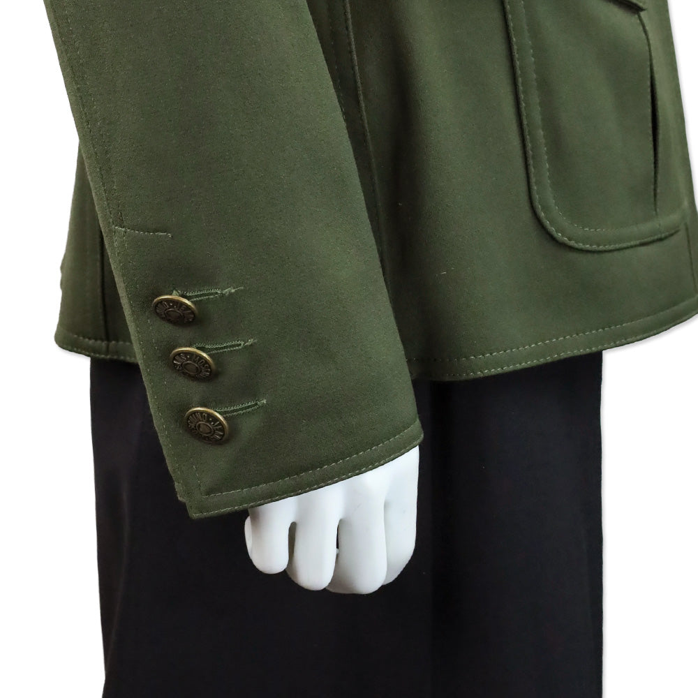 Moschino Jeans Army Green Belted Military Jacket