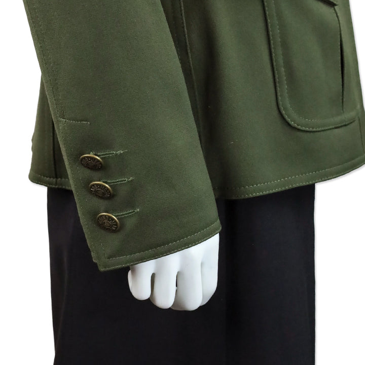 Moschino Jeans Army Green Belted Military Jacket