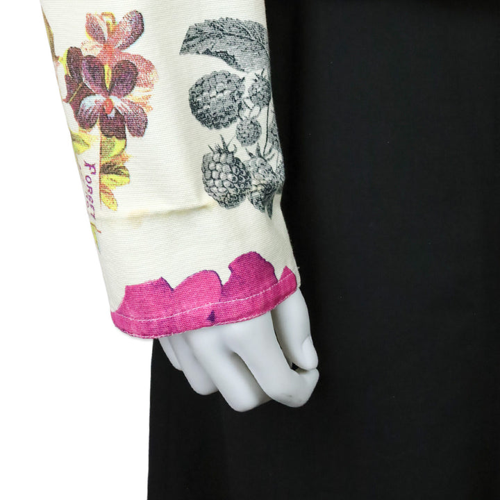 Moschino Jeans Cream Floral Print Denim Shirt