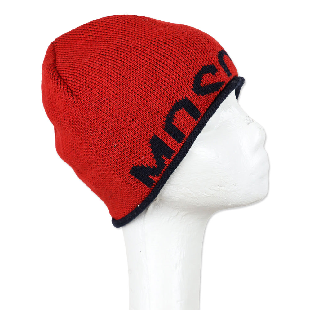 Moschino Red Knit Beanie Cap