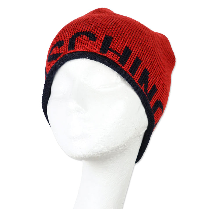 Moschino Red Knit Beanie Cap
