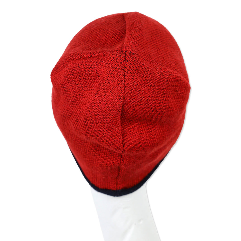 Moschino Red Knit Beanie Cap