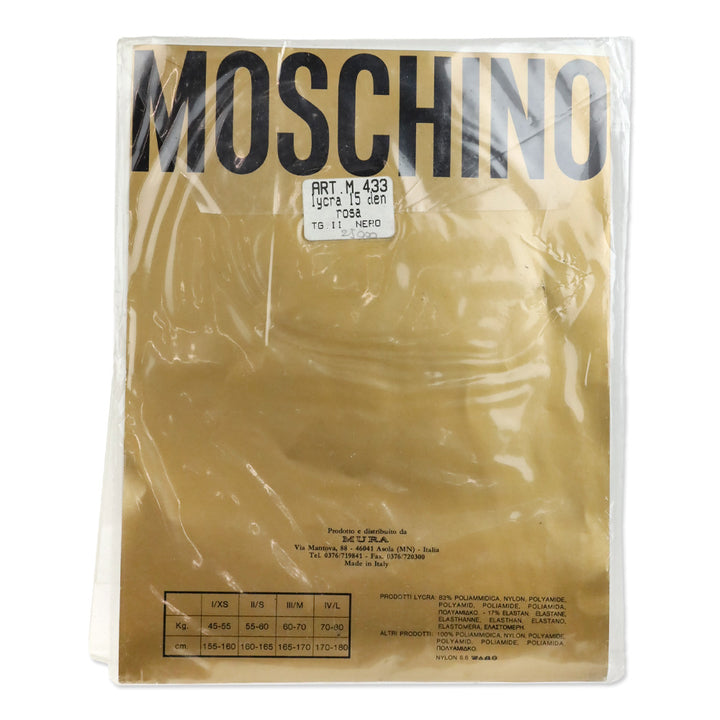 Moschino Rose Printed Black Tights
