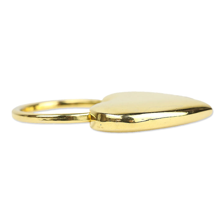 Moschino by Redwall Gold Toned Heart Lock Bag Charm