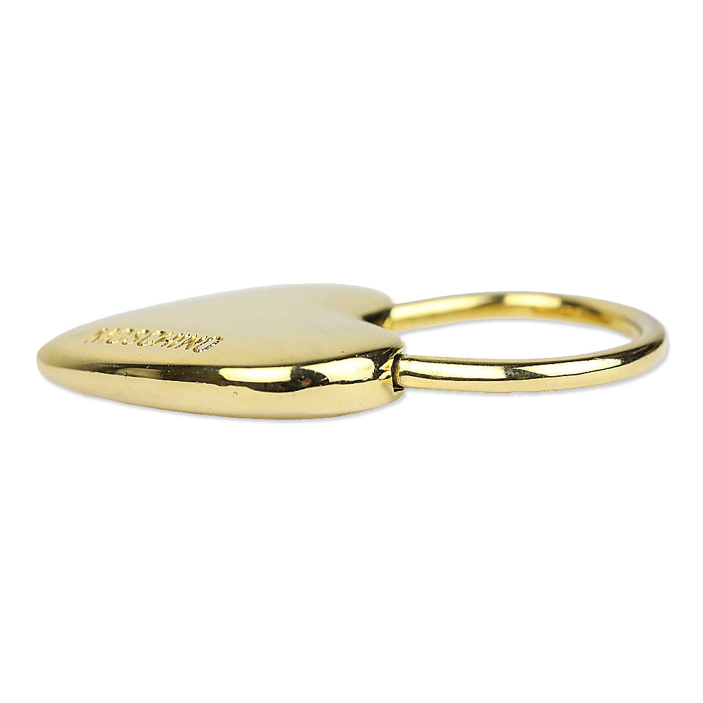 Moschino by Redwall Gold Toned Heart Lock Bag Charm