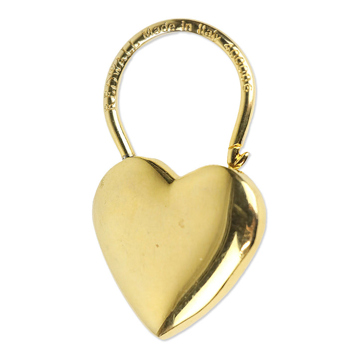 Moschino by Redwall Gold Toned Heart Lock Bag Charm