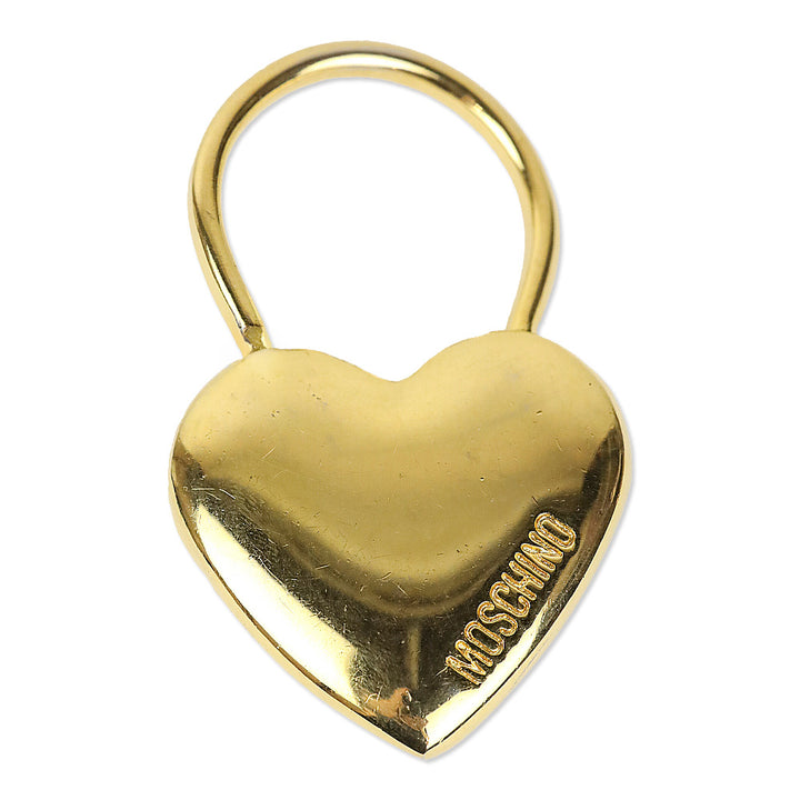 Moschino by Redwall Gold Toned Heart Lock Bag Charm