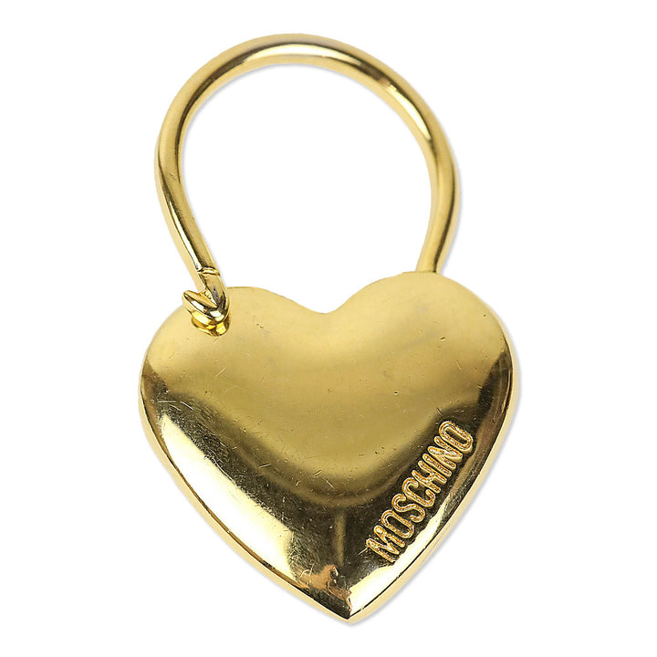 Moschino by Redwall Gold Toned Heart Lock Bag Charm