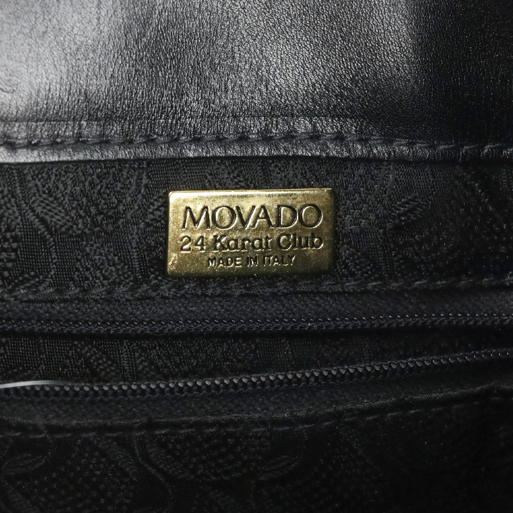 Movado Black Jacquard Canvas Drawstring Bucket Bag